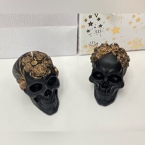 🕯️💀NIB 2-Piece Skull 100% Soy Wax Candle Set